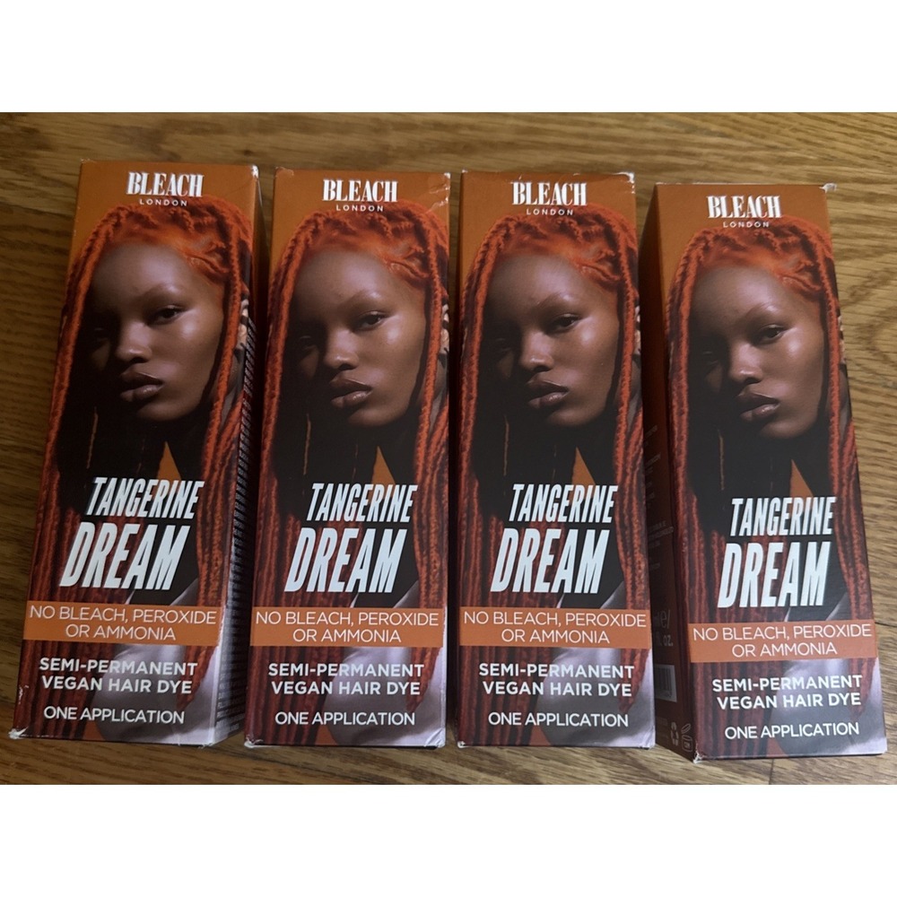4x Bleach London Tangerine Dream Semi Permanent Vegan Hair Dye Blondes Burnette